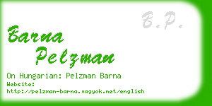 barna pelzman business card